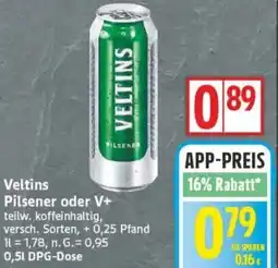 Edeka Veltins Pilsener oder V+ Angebot