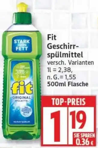 Edeka Fit Geschirrspülmittel Angebot