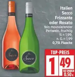 Edeka Italien Secco Frizzante oder Rosato Angebot