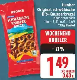 Edeka Huober Original schwäbische Bio-Knusperbrezel Angebot