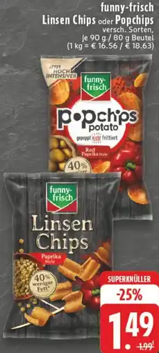 Edeka funny-frisch Linsen Chips oder Popchips Angebot