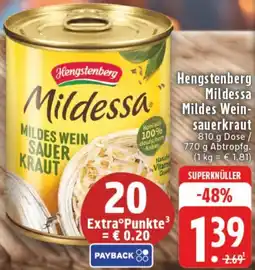 Edeka Hengstenberg Mildessa Mildes Weinsauerkraut Angebot