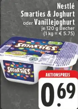 Edeka Nestlé Smarties & Joghurt oder Vanillejoghurt Angebot