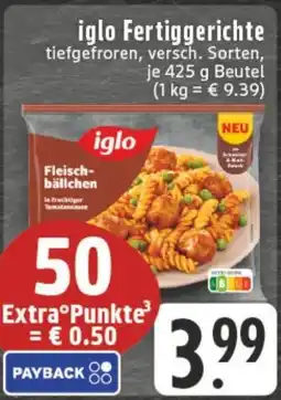 Edeka iglo Fertiggerichte Angebot