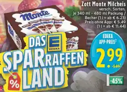 Edeka Zott Monte Milcheis Angebot
