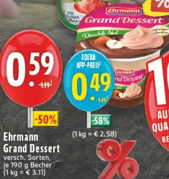 Edeka Ehrmann Grand Dessert Angebot