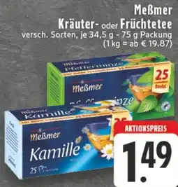 Edeka Meẞmer Kräuter- oder Früchtetee Angebot