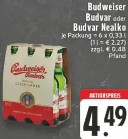 Edeka Budweiser Budvar oder Budvar Nealko Angebot