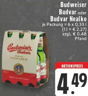 Edeka Budweiser Budvar oder Budvar Nealko Angebot