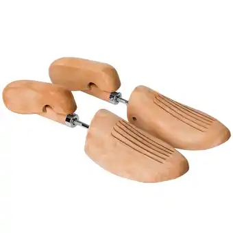 Netto Marken-Discount tectake 1 Paar Schraubspanner, aus Lotusholz, Verhinderung von Gehfalten, gute Luftzirkulation Angebot