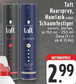 Edeka Taft Haarspray, Haarlack oder Schaumfestiger Angebot