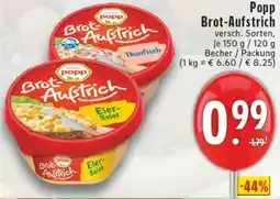 Edeka Popp Brot-Aufstrich Angebot