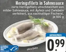 Edeka Heringsfilets in Sahnesauce Angebot