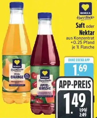 Edeka EDEKA Herzstücke Saft oder Nektar Angebot
