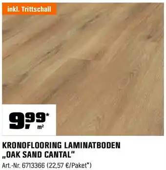OBI KRONOFLOORING LAMINATBODEN ,OAK SAND CANTAL" Angebot