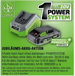 OBI LUX TOOLS JUBILÄUMS-AKKU-AKTION Angebot