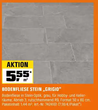 OBI BODENFLIESE STEIN „GRIGIO" Angebot