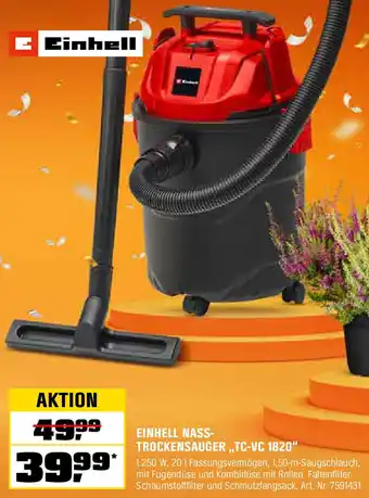 OBI EINHELL NASS- TROCKENSAUGER,,TC-VC 1820" Angebot