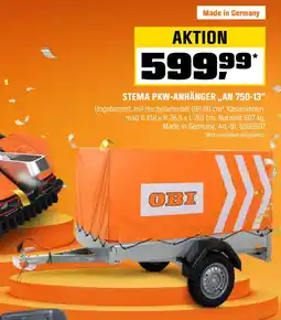 OBI STEMA PKW-ANHÄNGER „,AN 750-13" Angebot