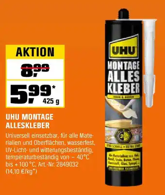 OBI UHU MONTAGE ALLESKLEBER Angebot