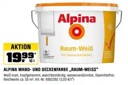 OBI ALPINA WAND- UND DECKENFARBE ,,RAUM-WEISS" Angebot