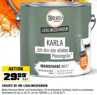 OBI CREATE! BY OBI LIEBLINGSFARBEN Angebot