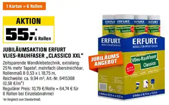 OBI JUBILÄUMSAKTION ERFURT VLIES-RAUHFASER ,,CLASSICO XXL" Angebot