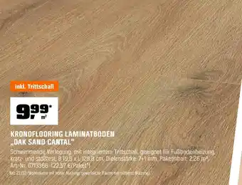 OBI KRONOFLOORING LAMINATBODEN ,,OAK SAND CANTAL" Angebot