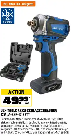 OBI LUX-TOOLS AKKU-SCHLAGSCHRAUBER 12V ,,A-SSR-12 SET" Angebot