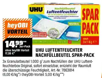 OBI UHU LUFTENTFEUCHTER NACHFÜLLBEUTEL SPAR-PACK Angebot