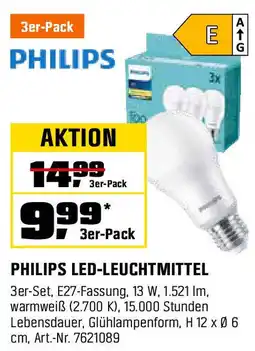 OBI PHILIPS LED-LEUCHTMITTEL 3er-Set Angebot