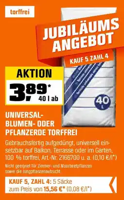 OBI UNIVERSAL- BLUMEN-ODER PFLANZERDE TORFFREI Angebot