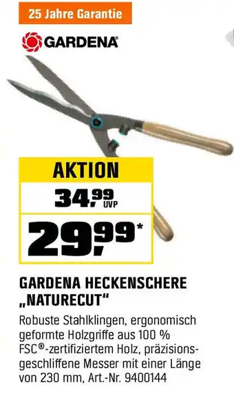 OBI GARDENA HECKENSCHERE ,,NATURECUT" Angebot