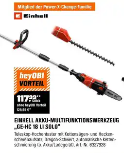 OBI EINHELL AKKU-MULTIFUNKTIONSWERKZEUG ,,GE-HC 18 LI SOLO" Angebot