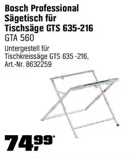 OBI Bosch Professional Sägetisch für Tischsäge GTS 635-216 GTA 560 Angebot