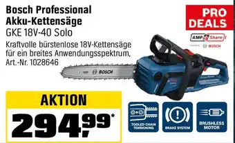 OBI Bosch Professional Akku-Kettensäge GKE 18V-40 Solo Angebot