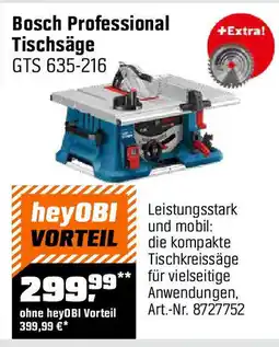OBI Bosch Professional Tischsäge GTS 635-216 Angebot