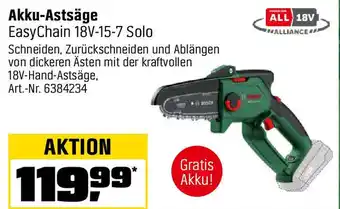 OBI BOSCH Akku-Astsäge EasyChain 18V-15-7 Solo Angebot