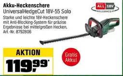 OBI BOSCH Akku-Heckenschere UniversalHedgeCut 18V-55 Solo Angebot