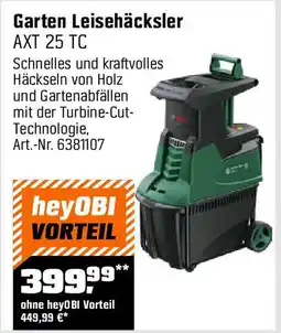 OBI BOSCH Garten Leisehäcksler AXT 25 TC Angebot