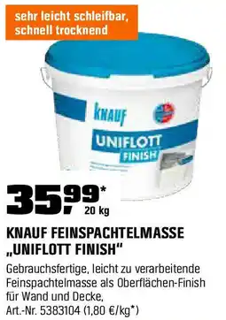 OBI KNAUF FEINSPACHTELMASSE ,,UNIFLOTT FINISH" Angebot