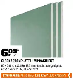 OBI GIPSKARTONPLATTE IMPRÄGNIERT Angebot