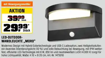 OBI LED-OUTDOOR- WANDLEUCHTE,,MORO" Angebot