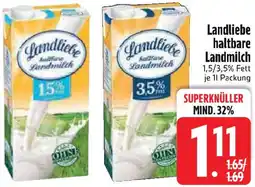 Edeka Landliebe haltbare Landmilch Angebot
