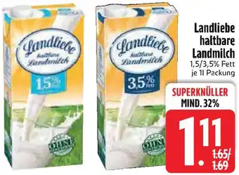 Edeka Landliebe haltbare Landmilch Angebot