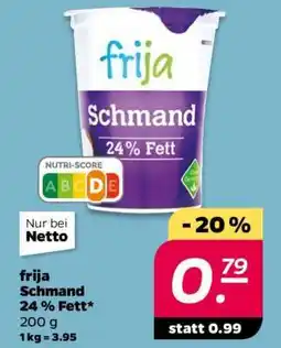 NETTO frija Schmand 24 % Fett Angebot