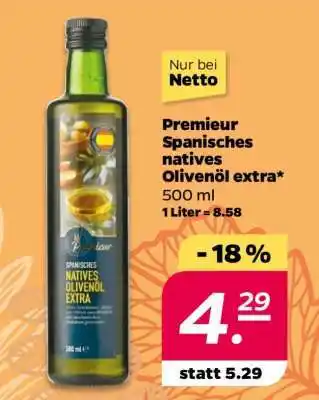 NETTO Premieur Spanisches natives Olivenöl extra Angebot