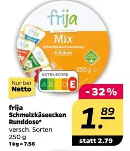 NETTO frija Schmelzkäseecken Runddose Angebot