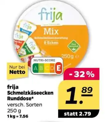 NETTO frija Schmelzkäseecken Runddose Angebot