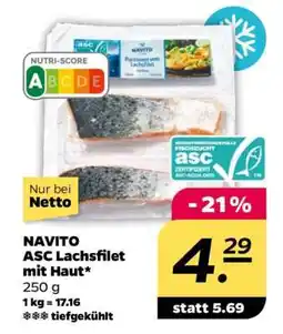 NETTO NAVITO ASC Lachsfilet mit Haut Angebot